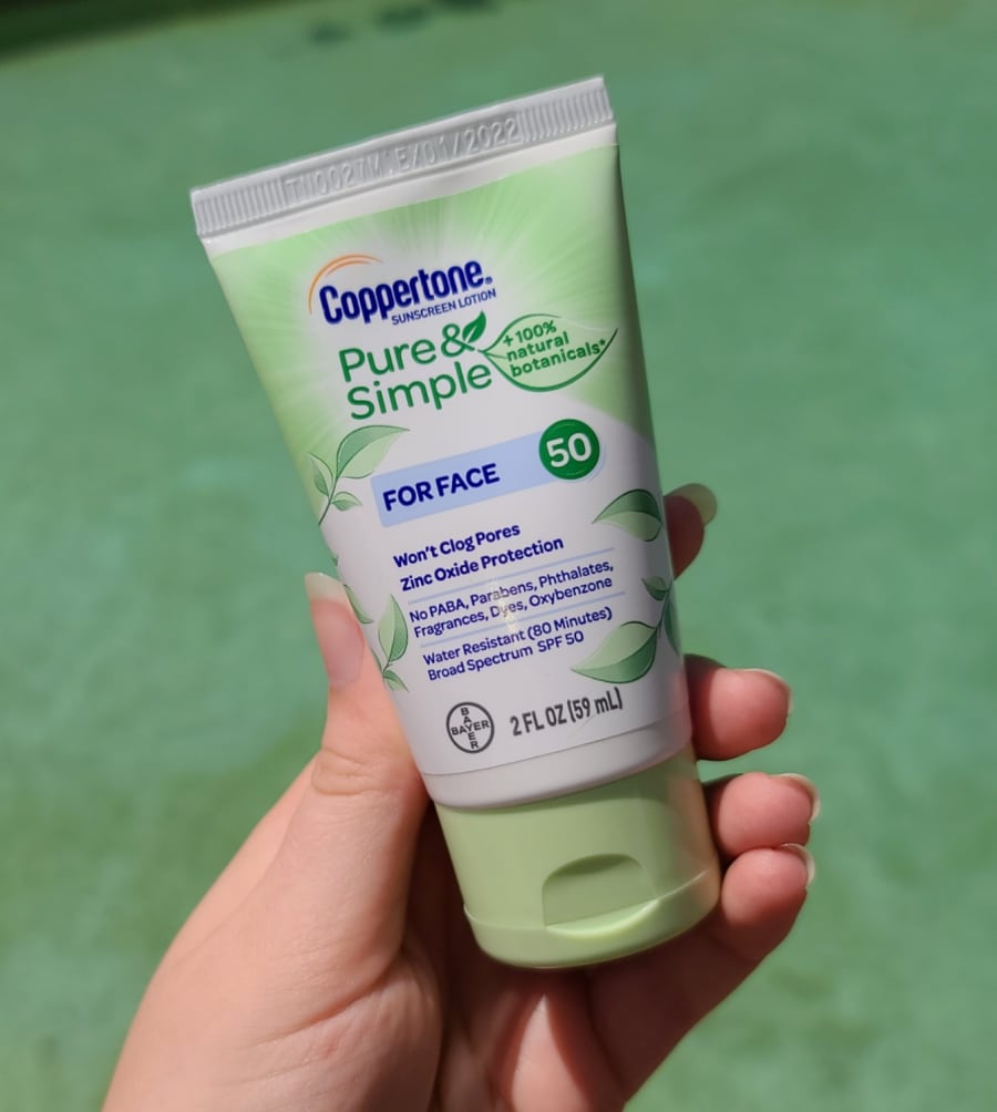 Glycerin-Free Sunscreen Skincare Guide Coppertone Pure & Simple For Face SPF 50